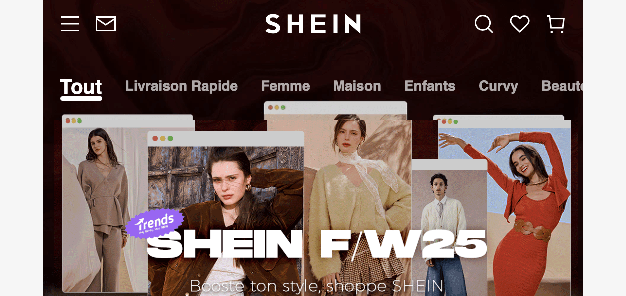 shein boutiques France